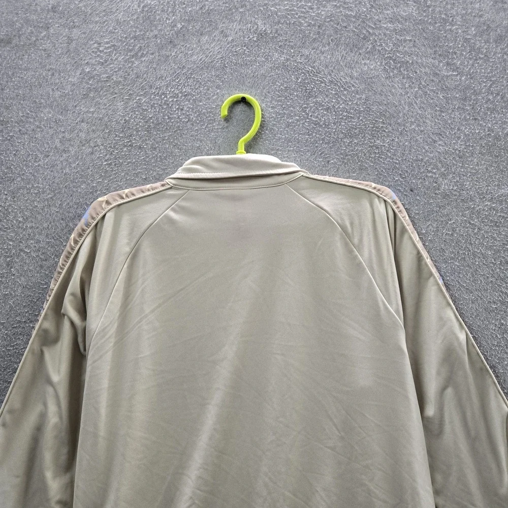 Kappa Men Jacket L Beige Graphic Logo Tape Track Long Sleeve